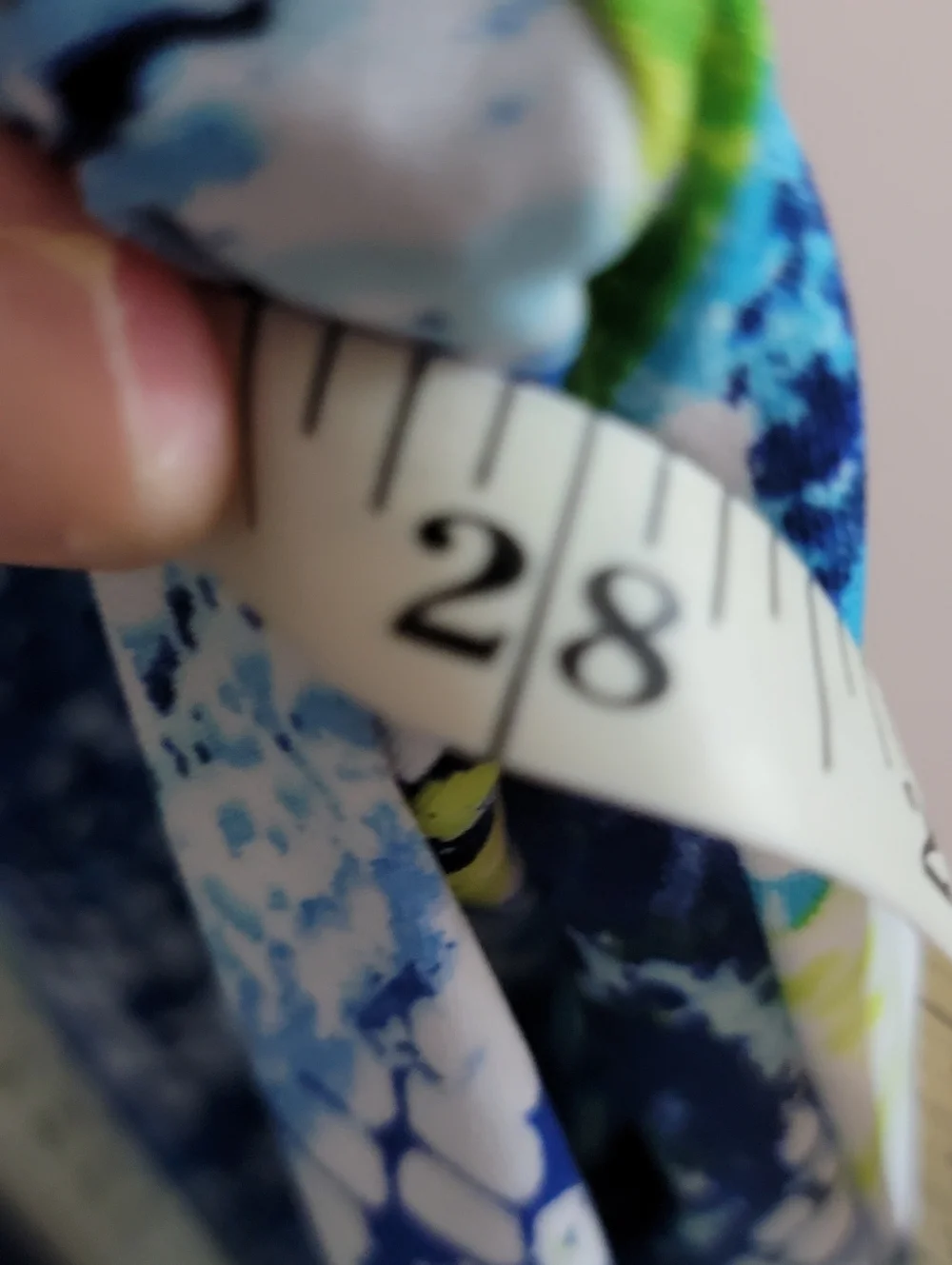 Alfred Dunner Blue, Lime & White Abstract Brushstroke Tunic w/ Necklace - Picture 5 of 6